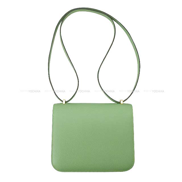 HERMES Shoulder bag Constance 3 18 Vert criquet Ever Grain Gold HW Stamp U[BRAND NEW][Authentic]