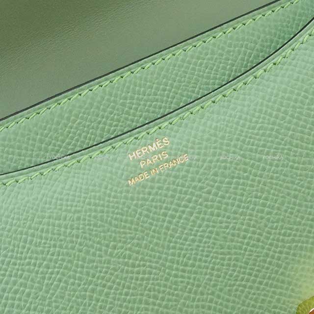 HERMES Shoulder bag Constance 3 18 Vert criquet Ever Grain Gold HW Stamp U[BRAND NEW][Authentic]