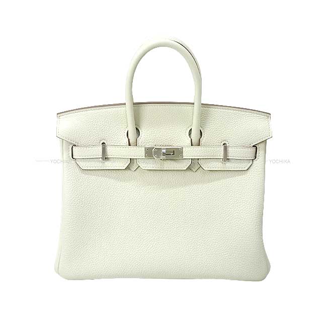 HERMES Handbag Birkin25 Mushroom Veau Togo Silver HW Stamp B[BRAND NEW][Authentic]