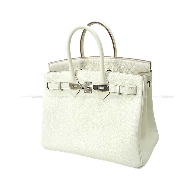 HERMES Handbag Birkin25 Mushroom Veau Togo Silver HW Stamp B[BRAND NEW][Authentic]