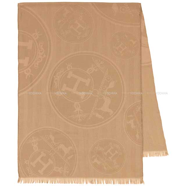 HERMES Stall Stall New Libris Kraft Cashmere/Silk[EXCELLENT][Authentic]