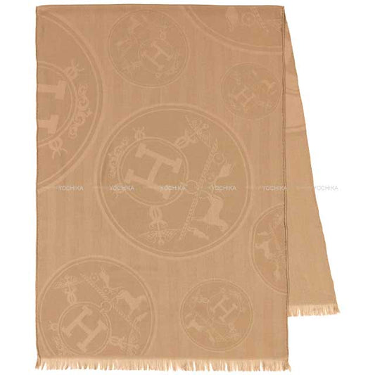 HERMES Stall Stall New Libris Kraft Cashmere/Silk[EXCELLENT][Authentic]