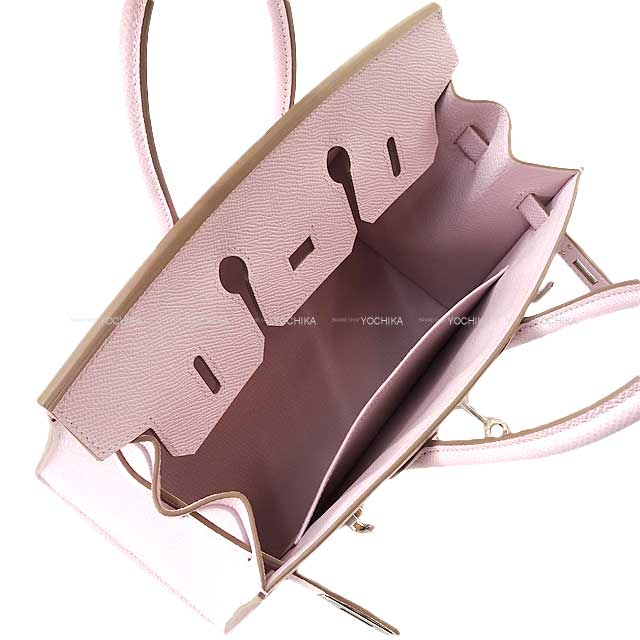 HERMES Handbag Birkin25 Sellier Mauve Pale Ever Grain Silver HW Stamp W[BRAND NEW][Authentic]