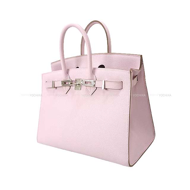 HERMES Handbag Birkin25 Sellier Mauve Pale Ever Grain Silver HW Stamp W[BRAND NEW][Authentic]