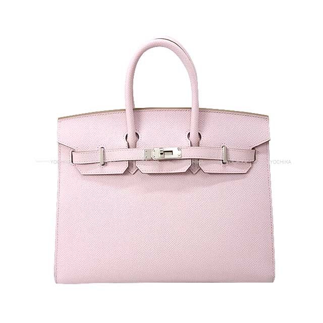 HERMES Handbag Birkin25 Sellier Mauve Pale Ever Grain Silver HW Stamp W[BRAND NEW][Authentic]