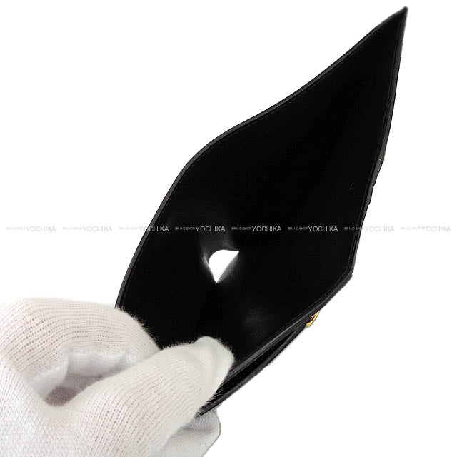 HERMES Bi-fold wallet Bearn Compact Noir (Black) Veau Epsom Gold HW Stamp B[EXCELLENT][Authentic]