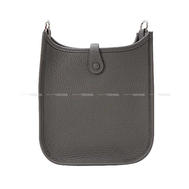 HERMES Shoulder bag Evelyne 16 TPM Gris Meyer Taurillon Clemence Silver HW Stamp W[EXCELLENT][Authentic]