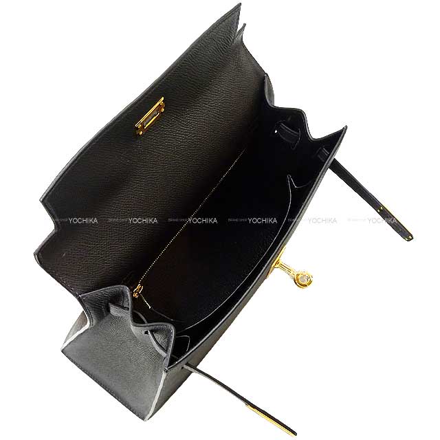 HERMES Shoulder bag Kelly25 Sellier Personal order Graphite Ever Grain Gold HW Stamp U[BRAND NEW][Authentic]
