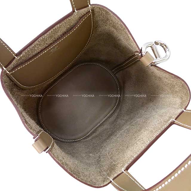 HERMES Handbag In the Loop 18 Etoupe Taurillon Clemence/Veau Swift Silver HW Stamp K[BRAND NEW][Authentic]