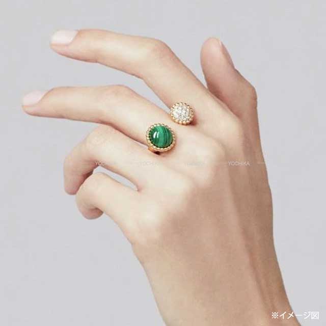 Van Cleef & Arpels ring Perlee couleurs Between the Finger ring #51 K18YG/Malachite/Diamonde Gold HW VCARO9SU00[EXCELLENT][Authentic]