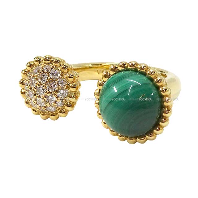 Van Cleef & Arpels ring Perlee couleurs Between the Finger ring #51 K18YG/Malachite/Diamonde Gold HW VCARO9SU00[EXCELLENT][Authentic]