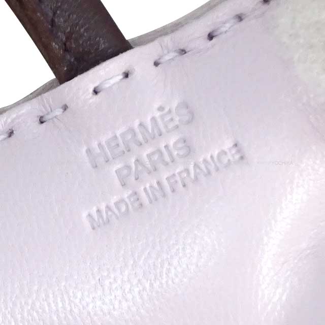 HERMES bag charm Budy dog bicolor Mauve Pale/Rouge Sellier Agneau Milo/Mouton Stamp U[EXCELLENT][Authentic]