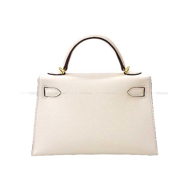 HERMES Shoulder bag Kelly mini 2 Kelly20 Nata Ever Grain Gold HW Stamp B[BRAND NEW][Authentic]
