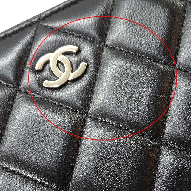 [Pre-loved] CHANEL long wallet Matelasse Coco Mark Round Zipper with Back Pocket Noir (Black)/Bordeaux Lambskin Silver HW AP0242[LIKE NEW][Authentic]