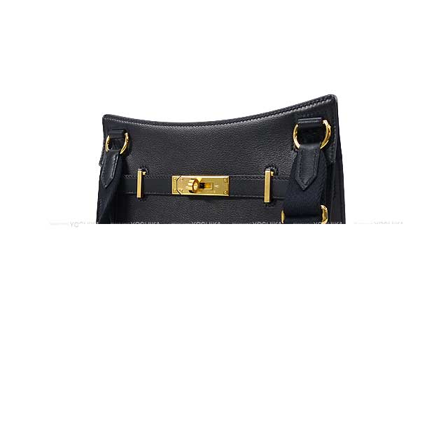 HERMES Shoulder bag Jypsiere Mini Noir (Black) Veau Tadelakt Gold HW Stamp B[BRAND NEW][Authentic]