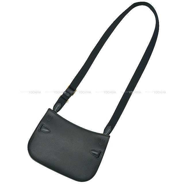 HERMES Shoulder bag Jypsiere Mini Noir (Black) Evercolor Gold HW Stamp B[BRAND NEW][Authentic]