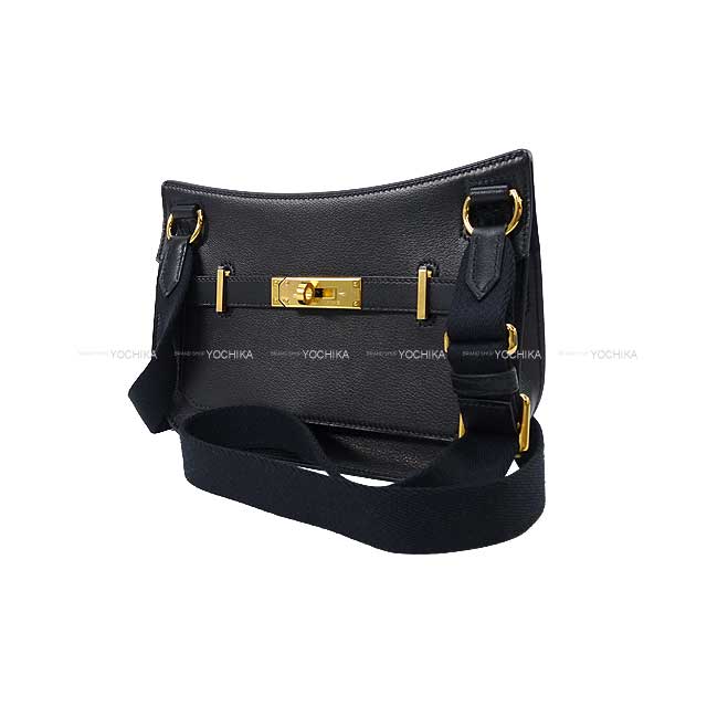 HERMES Shoulder bag Jypsiere Mini Noir (Black) Evercolor Gold HW Stamp B[BRAND NEW][Authentic]