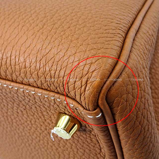 [Pre-loved] HERMES Shoulder bag Kelly28 Retourne Gold Veau Jonathan Gold HW Stamp U[LIKE NEW][Authentic]