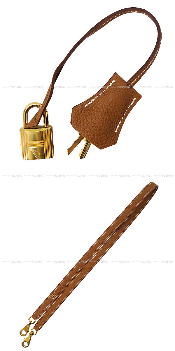 [Pre-loved] HERMES Shoulder bag Kelly28 Retourne Gold Veau Jonathan Gold HW Stamp U[LIKE NEW][Authentic]