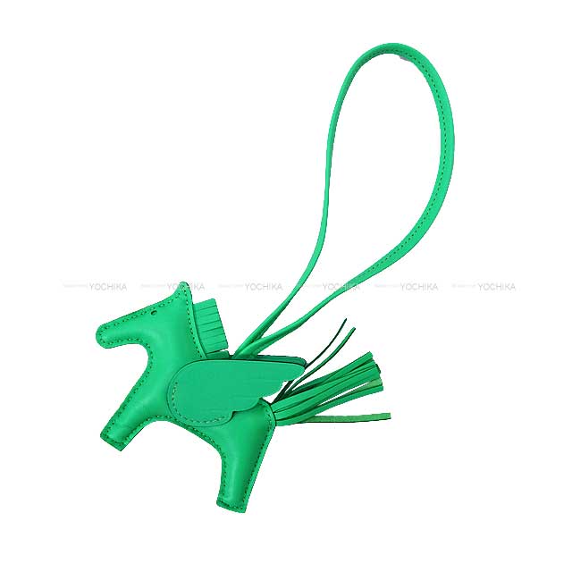 HERMES bag charm Rodeo Pegasus PM SO GREEN Vert comics Agneau Milo Stamp B[BRAND NEW][Authentic]