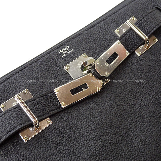 HERMES Shoulder bag Hac a Dos GM Noir (Black) Veau Togo Silver HW Stamp U[EXCELLENT][Authentic]