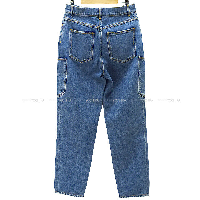 2022 A/W CHANEL Denim Pants CoCo mark brooch Jeans #34 Blue Cotton P73731[EXCELLENT][Authentic]