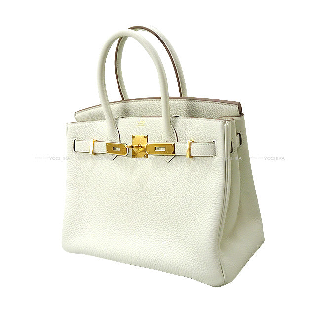 HERMES Handbag Birkin30 Mushroom Veau Togo Gold HW Stamp B[BRAND NEW][Authentic]