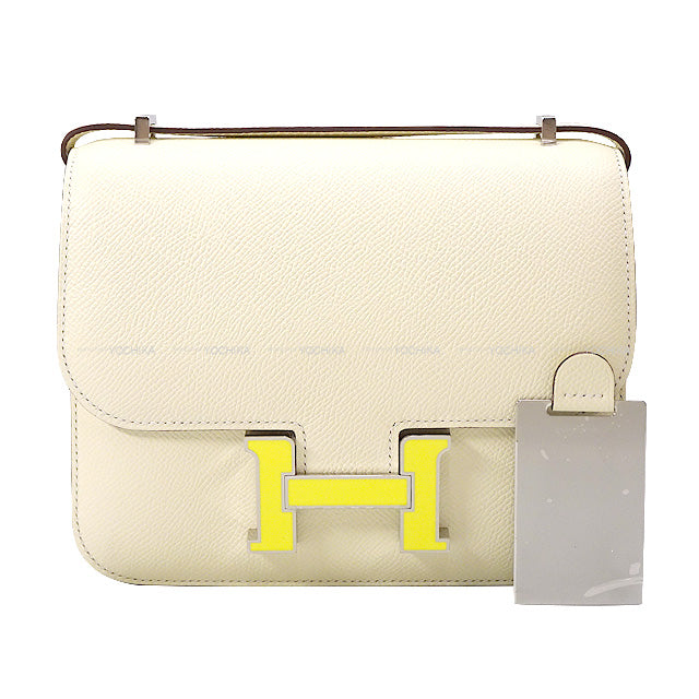 HERMES Shoulder bag Constance 3 18 Miroir Nata/Lime Ever Grain/Lacquer Lacquer Stamp B[BRAND NEW][Authentic]