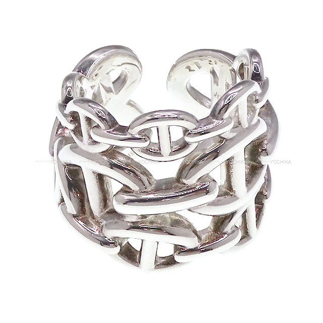 HERMES ring Chaine D'ancre Enchainee GM Silver Silver925 (SV925 Ag925) #49[EXCELLENT][Authentic]