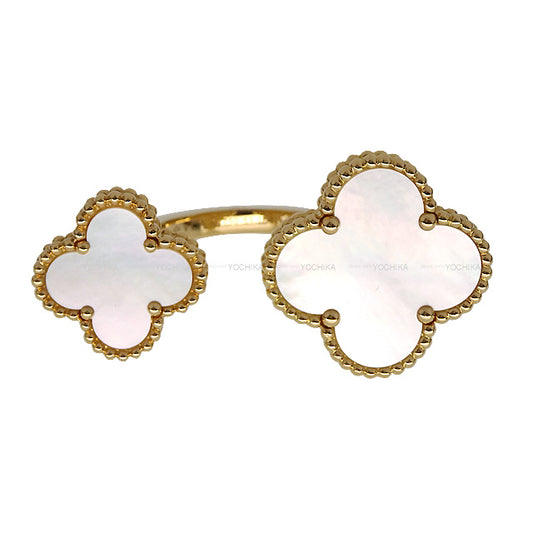 [Pre-loved] Van Cleef & Arpels ring Magic Alhambra Bague Entre les Doigts #53 K18YG/Mother of Pearl #53 Gold HW VCARN05553[LIKE NEW][Authentic]