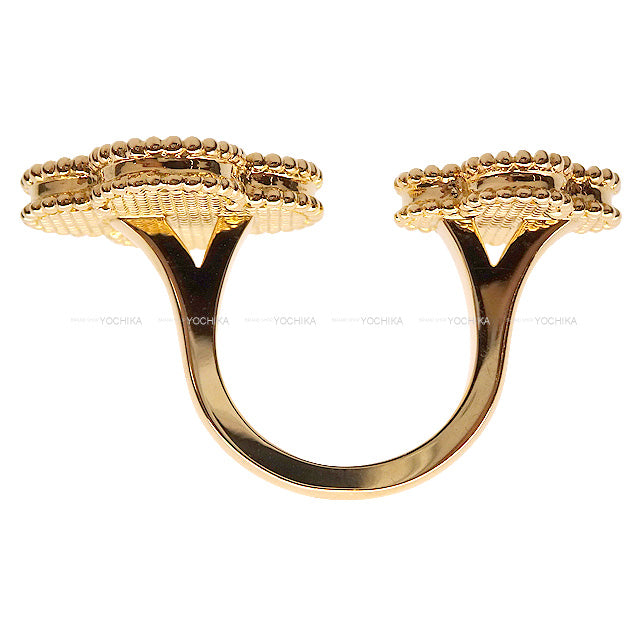 [Pre-loved] Van Cleef & Arpels ring Magic Alhambra Bague Entre les Doigts #53 K18YG/Mother of Pearl #53 Gold HW VCARN05553[LIKE NEW][Authentic]