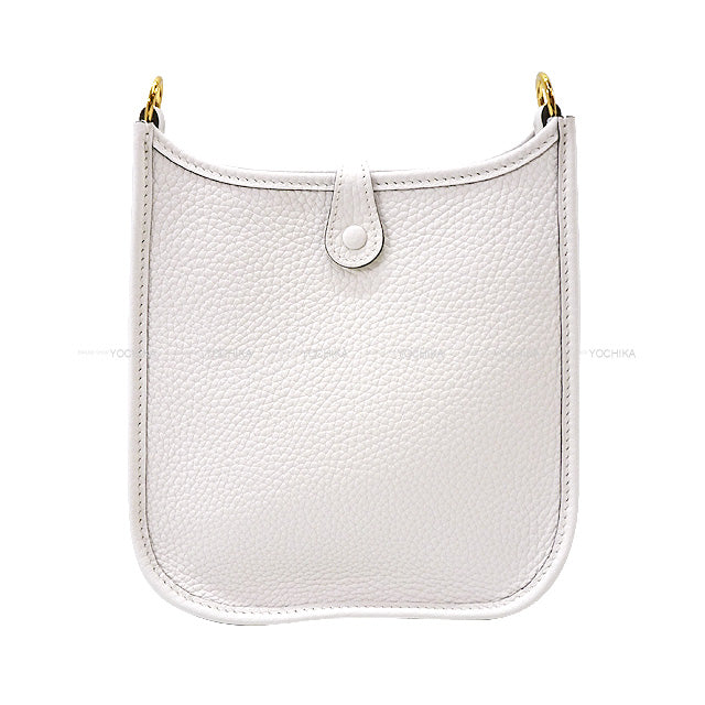 HERMES Shoulder bag Evelyne 16 TPM New White Taurillon Clemence Gold HW Stamp B[BRAND NEW][Authentic]