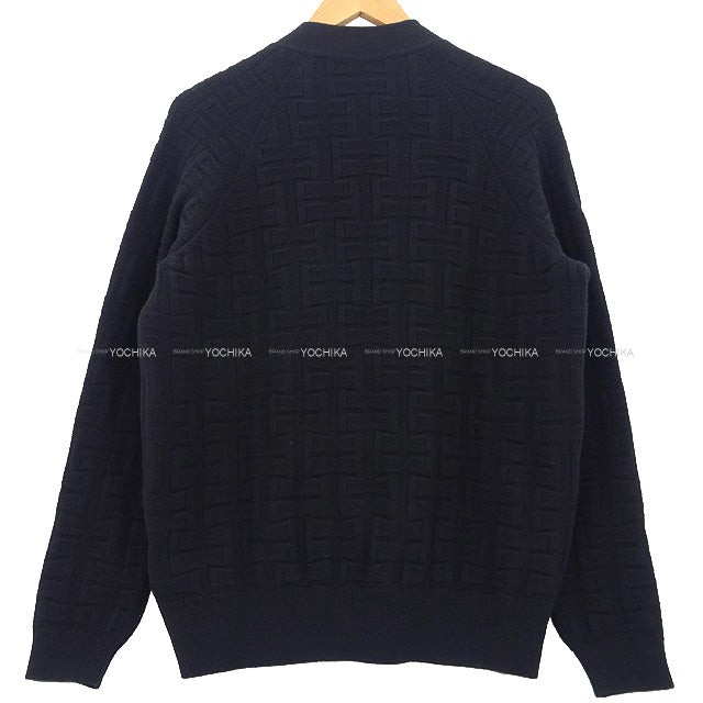 2022 AW HERMES Cardigan Ladies H Motif Rib #36 Noir (Black) Wool100%[BRAND NEW][Authentic]