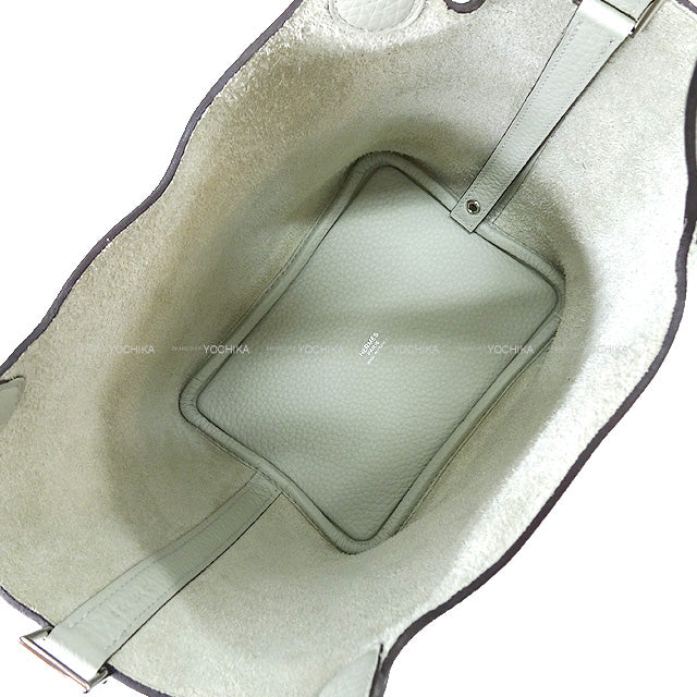 HERMES Handbag Picotin Lock 18 PM Gris Neve Taurillon Clemence Silver HW Stamp B[EXCELLENT][Authentic]