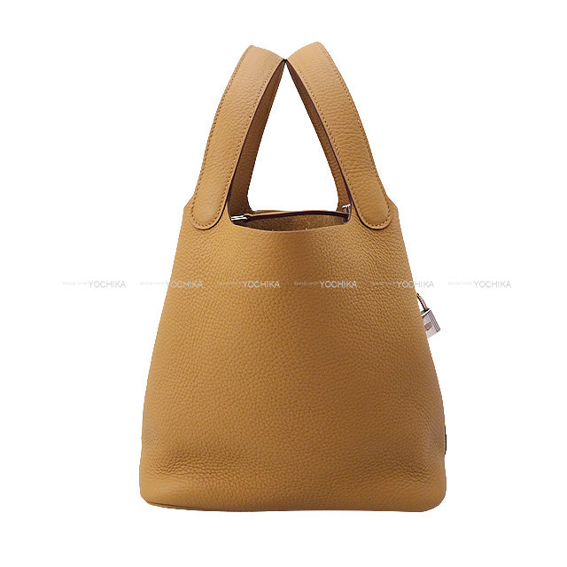 HERMES Handbag Picotin Lock 22 MM Biscuit Taurillon Clemence Silver HW Stamp K[BRAND NEW][Authentic]
