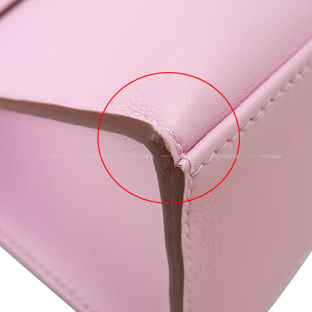 [Pre-loved] HERMES Handbag Pochette Kelly Mauve sylvestre Evercalf Rose Gold HW Stamp Z[LIKE NEW][Authentic]