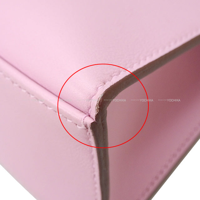 [Pre-loved] HERMES Handbag Pochette Kelly Mauve sylvestre Evercalf Rose Gold HW Stamp Z[LIKE NEW][Authentic]