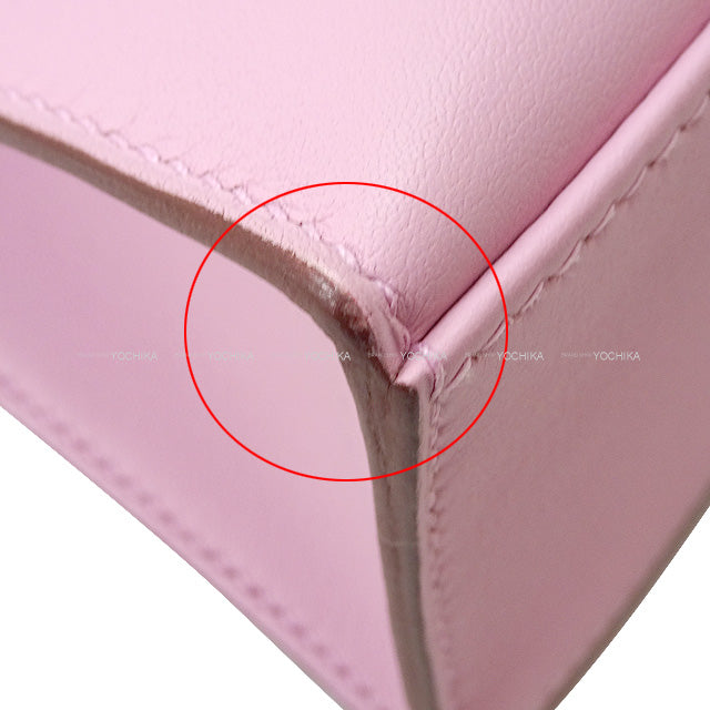 [Pre-loved] HERMES Handbag Pochette Kelly Mauve sylvestre Evercalf Rose Gold HW Stamp Z[LIKE NEW][Authentic]