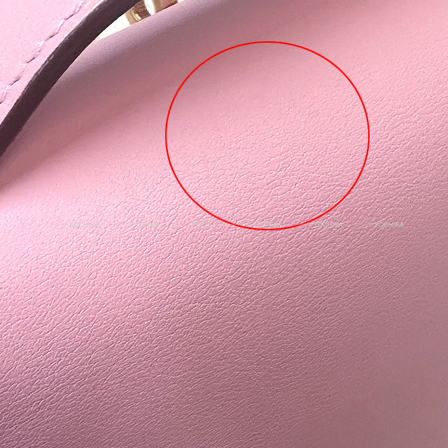 [Pre-loved] HERMES Handbag Pochette Kelly Mauve sylvestre Evercalf Rose Gold HW Stamp Z[LIKE NEW][Authentic]
