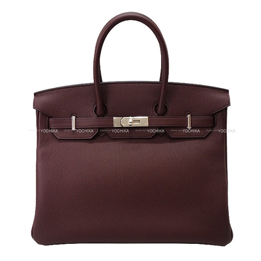 HERMES Handbag Birkin35 Rouge Sellier Veau Jonathan Silver HW Stamp B[BRAND NEW][Authentic]