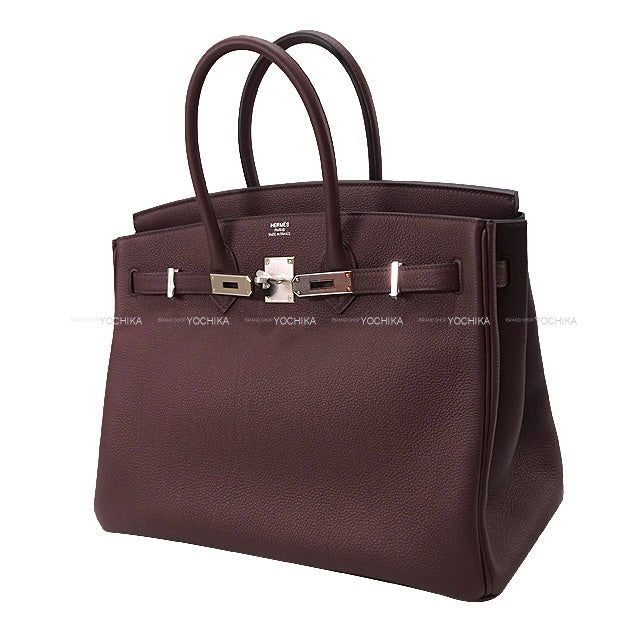 HERMES Handbag Birkin35 Rouge Sellier Veau Jonathan Silver HW Stamp B[BRAND NEW][Authentic]