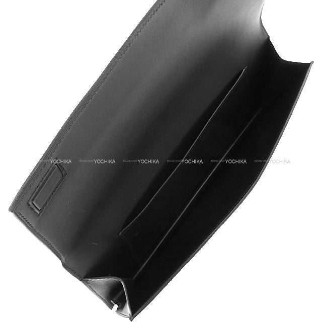 HERMES Clutch bag Pochette Birkin shadow Noir (Black) Evercalf Stamp B[BRAND NEW][Authentic]
