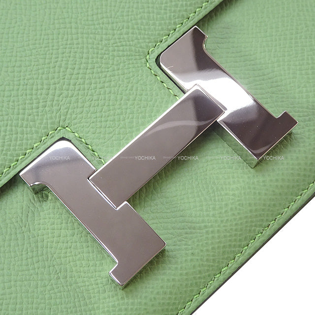 [Pre-loved] HERMES Shoulder bag Constance 3 18 Vert criquet Ever Grain Silver HW Stamp U[LIKE NEW][Authentic]