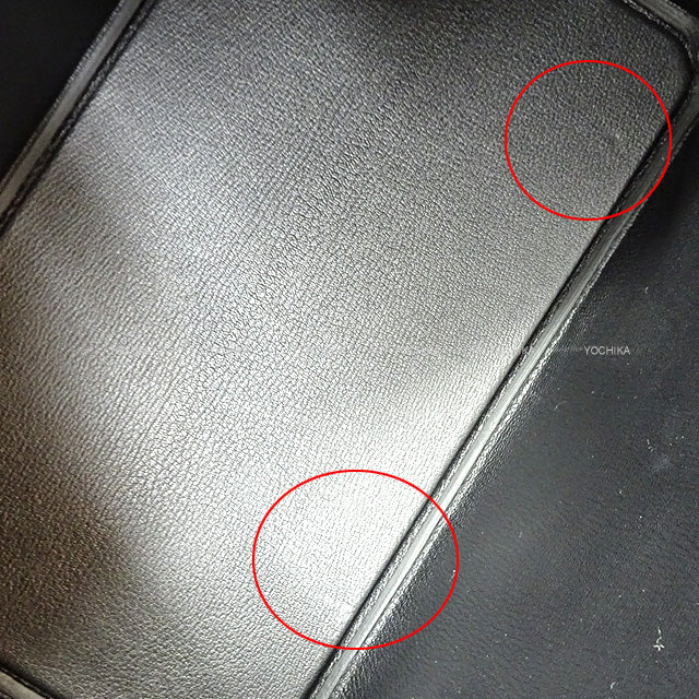 HERMES Handbag Haut a Courroies 40 Bicolor Bleu Nuit/Noir (Black) Veau Jonathan Silver HW Stamp C[EXCELLENT][Authentic]