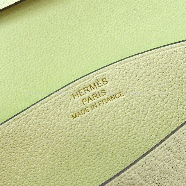 HERMES card holder Bearn Card holder Jaune Bourgeon Chevre Myzore Gold HW Stamp U[BRAND NEW][Authentic]