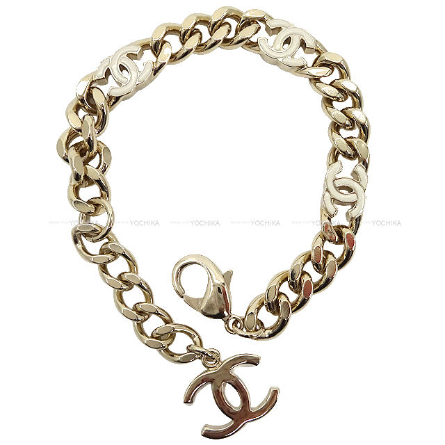 2022 SS CHANEL bracelet COCO Mark Chain Champagne Gold HW B22 AB8299[BRAND NEW][Authentic]