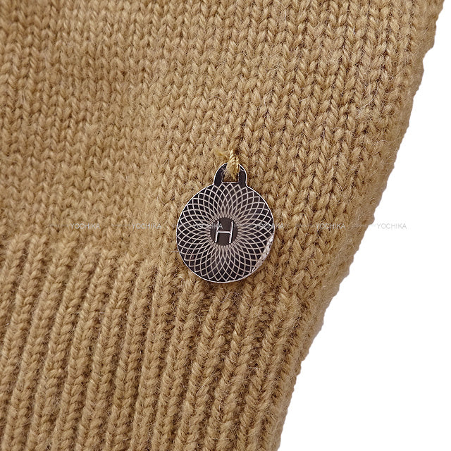 [Pre-loved] HERMES Knit Turtle H lift With charm Rib Sweater #36 Brown Cashmere100% 36 Silver HW[LIKE NEW][Authentic]