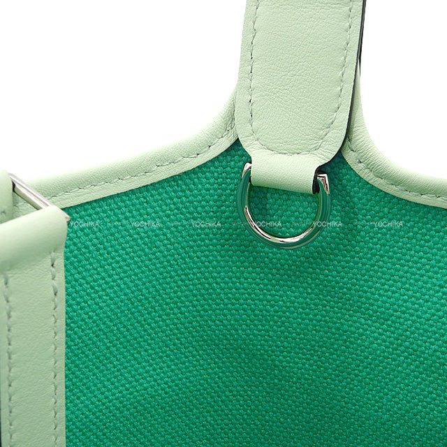 HERMES Handbag Picotin Lock 18 PM Cargo Pockets Vert comics/Vert Fizz Toile Goeland/Veau Swift Silver HW Stamp B[BRAND NEW][Authentic]