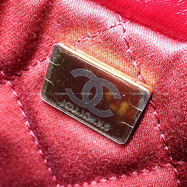 CHANEL Shoulder bag CHANEL 22 Mini Matelasse With Medal Charm Rouge red Shiny Calf Skin Gold HW AS3980[EXCELLENT][Authentic]