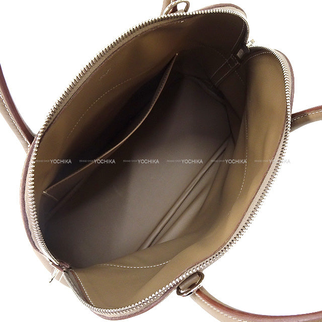 HERMES Shoulder bag Bolide31 Etoupe Taurillon Clemence Silver HW Stamp Z[EXCELLENT][Authentic]